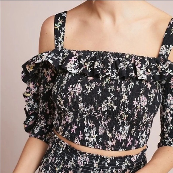 Anthropologie Steele Le Bloom Crop Top - Picture 1 of 3
